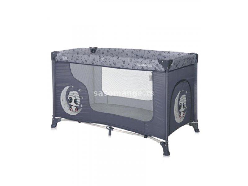 LORELLI BERTONI Moonlight Prenosivi krevetac za Bebe 1 Nivo - Cool Grey Pandas