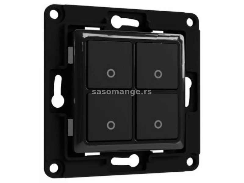 SHELLY Wall Switch 4 mural switch 4 gombos black