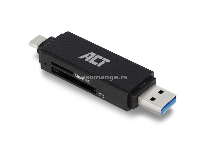 ACT CONNECTIVITY AC6375 USB-C/USB-A card reader SD/micro SD kyčoz