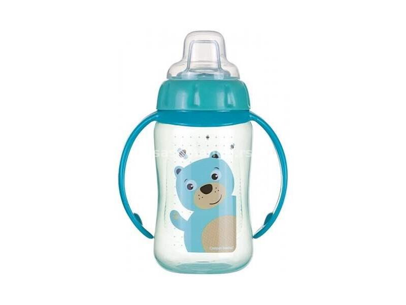 CANPOL BABIES FLASICA/SOLJA SA KLJUNOM I RUCKAMA 56/512 "HAPPY ANIMALS - TRAINING" 320ML - BEAR