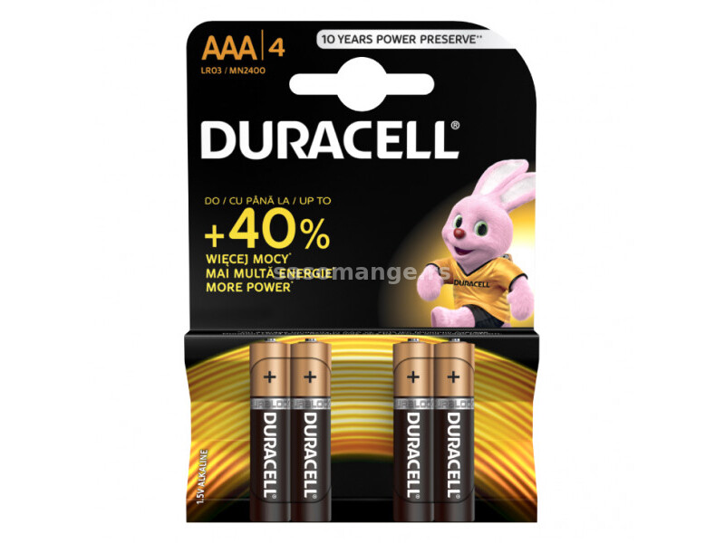 Duracell alkalne baterije AAA DUR-LR03/BP4
