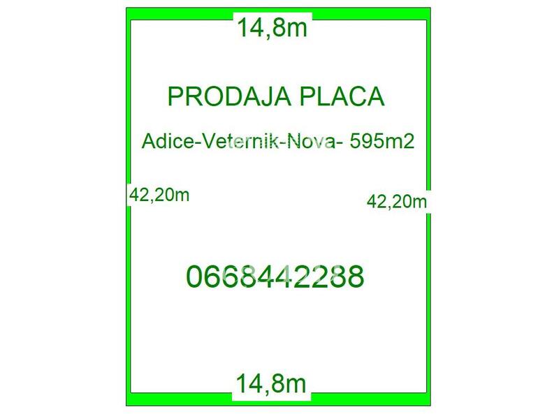 PRODAJA Plac: NOVI SAD-Novi Sad-Adice, 595m2, 92700 eur ID#6625