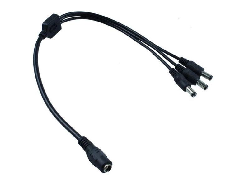 DC plug cable distributor 1 input 3 output