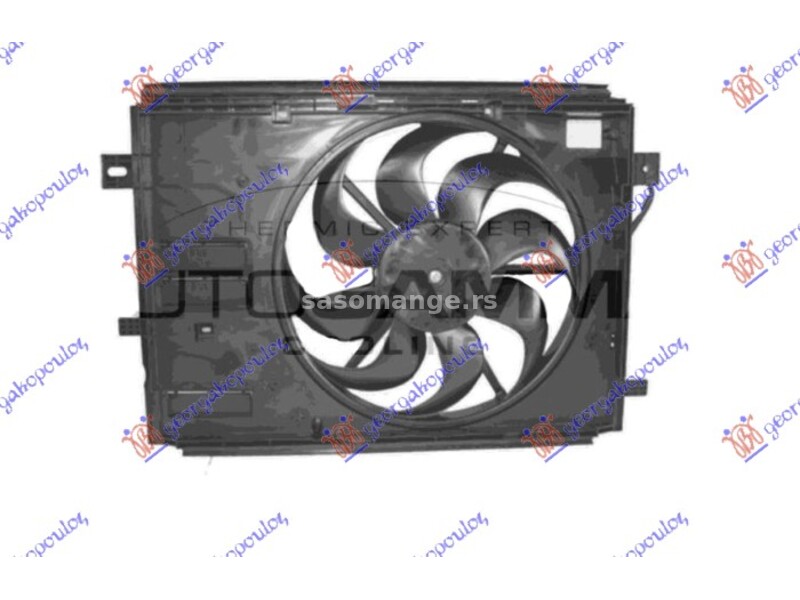 VENTILATOR KOMPLET (1.2 BENZIN - 1.5/1.6 DIZEL) (428mm) (250W) (2 PIN) CITROEN C4 SPACETOURER 19-