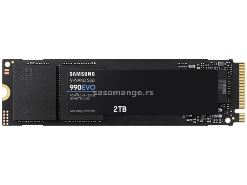 M.2 NVMe 2TB SSD, 990 EVO, PCIe Gen4.0 x4 / 5.0 x2, Read up to 5,000 MB/s, Write up to 4,200 MB/s...