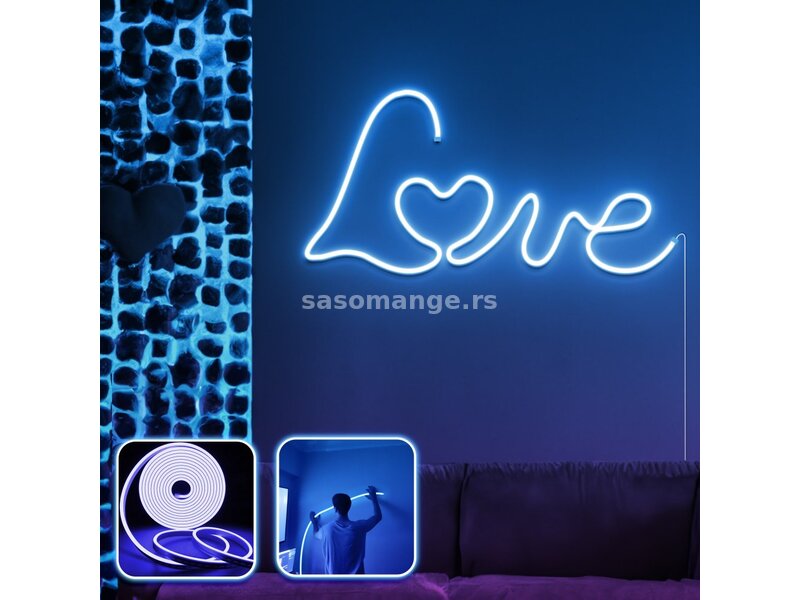 OPVIQ Zidna LED dekoracija Love in Love Large Blue