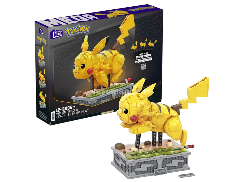 MATTEL Mega Construx Pokon moving Pikachu figura 1092 pieces