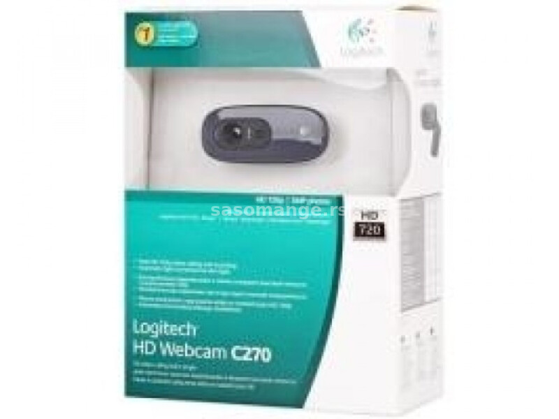 LOGITECH C270 HD Retail crna web kamera