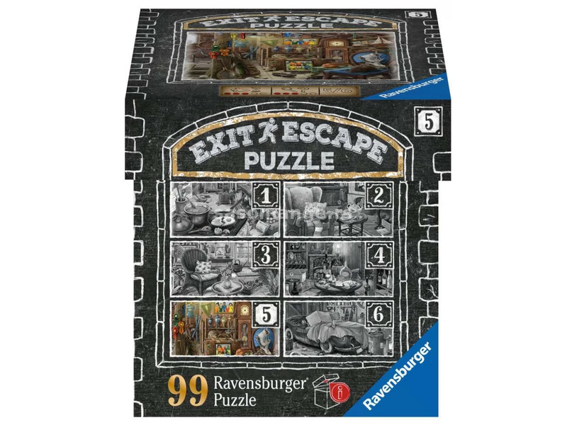 RAVENSBURGER Exit Puzzle game 99 pieces A castle padlása german edition