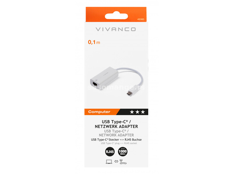 Vivanco Adapter USB tipC/LAN