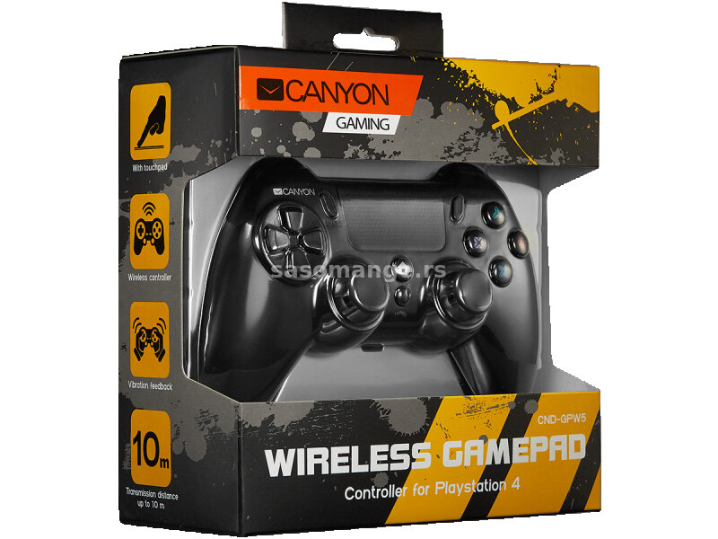 CANYON GP-W5 Wireless Gamepad With Touchpad For PS4 ( CND-GPW5 )