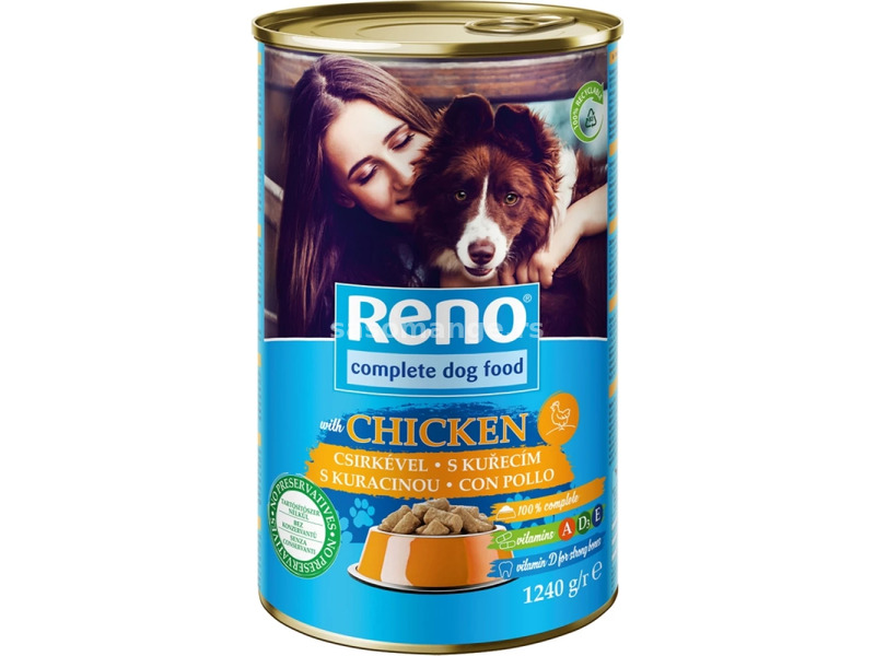 -Reno tin Dog chicken 1240gr