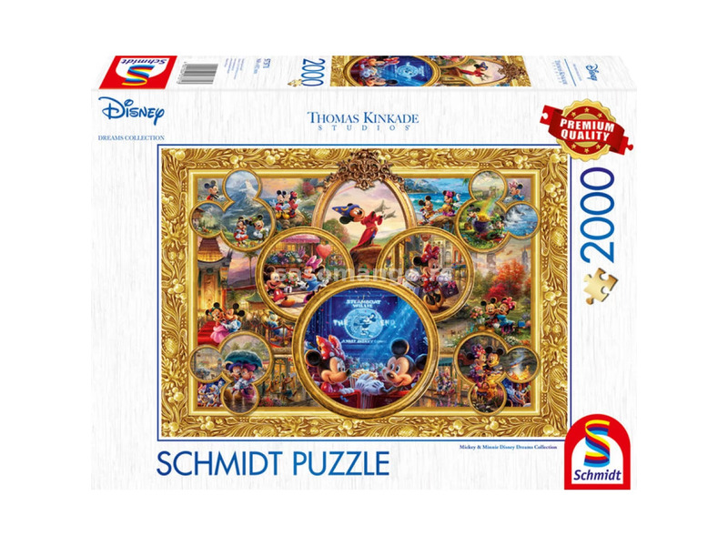 SCHMIDTSPIELE Puzzle game 1000 pieces Thomas Kinkade Miki and Minnie mouse - Disney Dreams