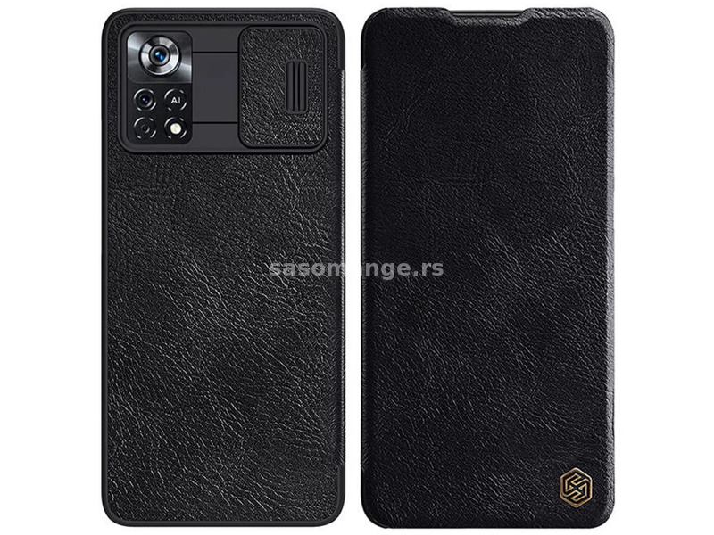 NILLKIN Qin leather case Xiaomi Poco X4 Pro 5G black