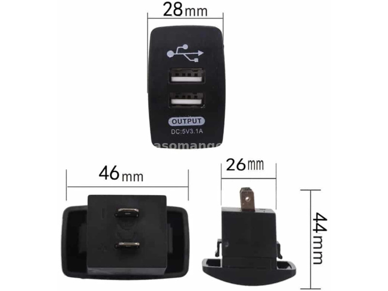 USB outlet car VRGG-1647