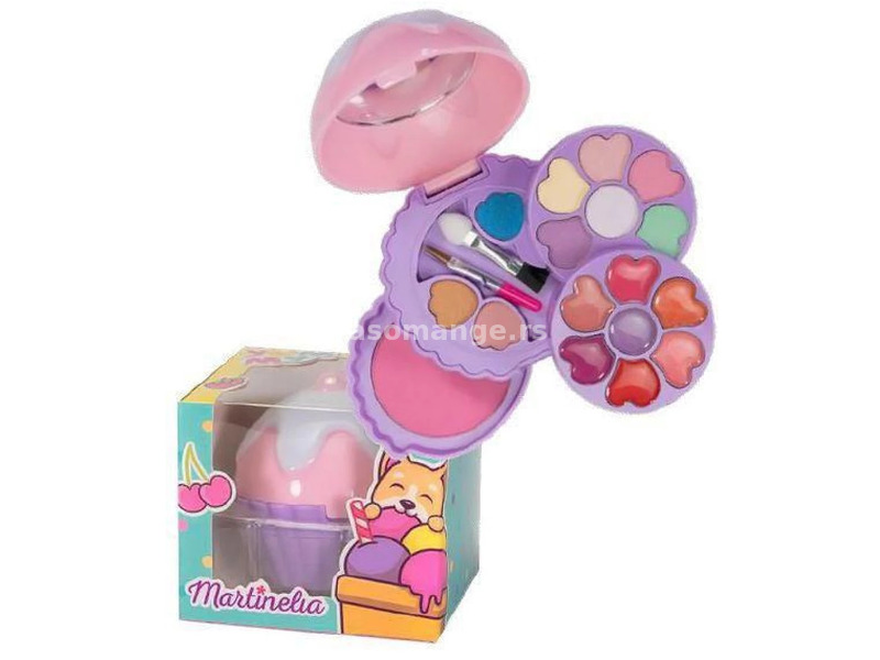 Cupcake makeup kit - rózsaszín-lila