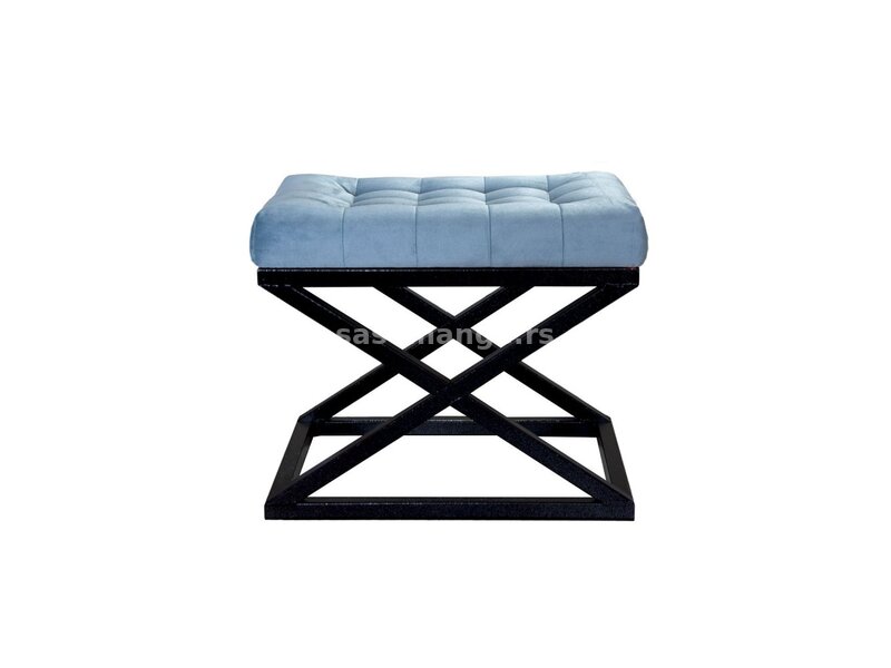 Atelier del Sofa Tabure Capraz Black Turquoise