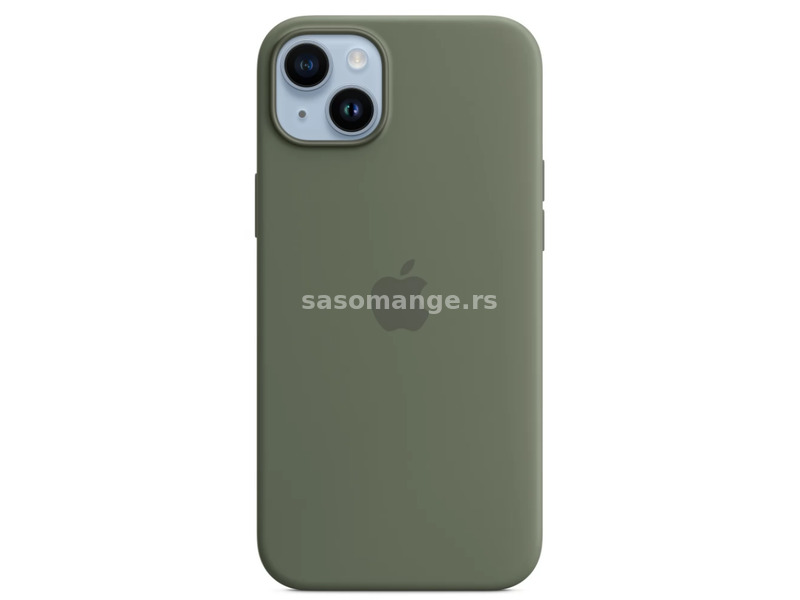 APPLE MagSafe rögzítésű silicone case iPhone 14 Plus oliva
