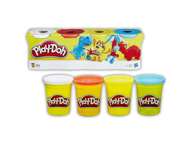 HASBRO Play-Doh 4 Cup plasticine stock B5517EU4