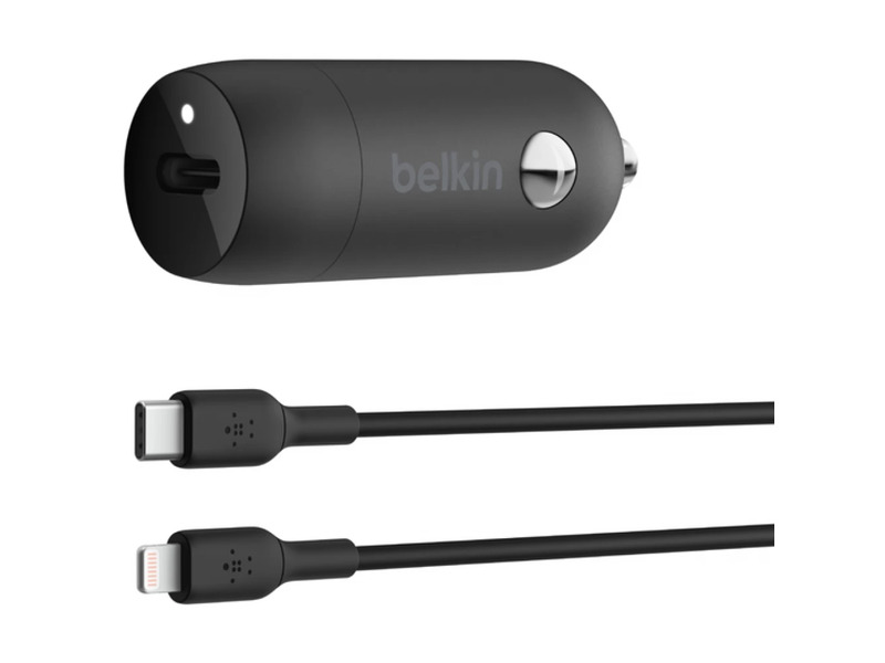 BELKIN Boost Up Charge Car charger 1xUSB-C 30W + Lightning cable black