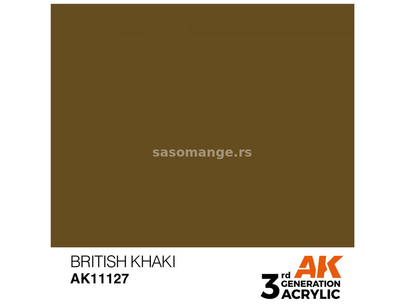 AK INTERACTIVE Acrylic Modelling Colors - British Khaki acrylic paint 17ml