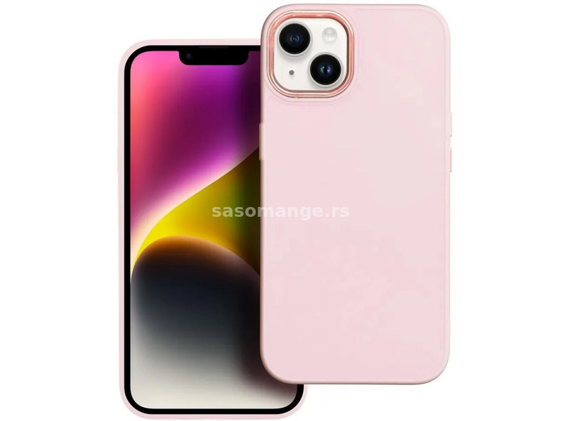 ZONE Frame Case silicone case fémhatású camera frame Samsung Galaxy A52 / A52 5G / A52s 5G pink