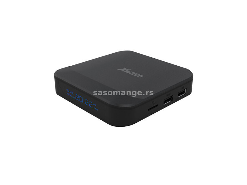 Xwave TV BOX 110 Smart TV 4K/Android 10/2GB/16GB/QuadCore/LED displej/HDMi/RJ45/Wifi/2xUSB/SD card