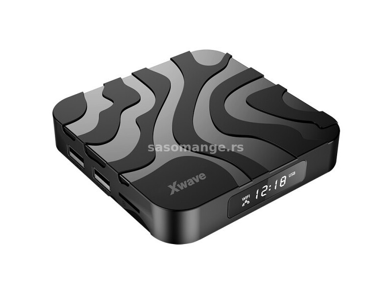 Xwave TV BOX 510 Smart TV 8K/Android 12/4GB/64GB/QuadCore/LCD displej/HDMi/RJ45/Wifi/BT/2xUSB/SD