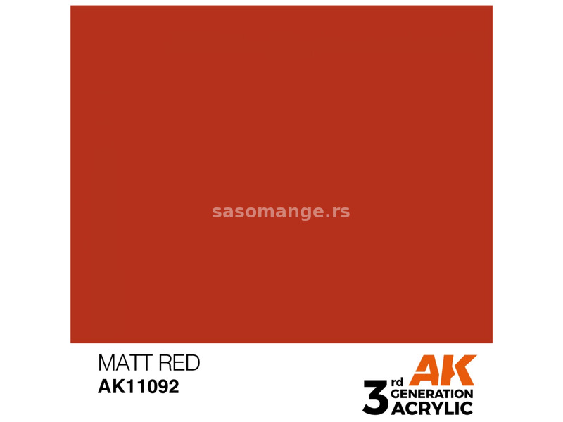 AK INTERACTIVE Acrylic Modelling Colors - Matt red red acrylic paint 17ml
