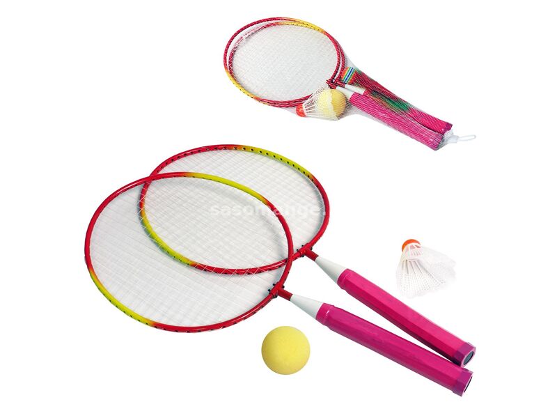 Set za badminton 2 mini reketa i 2 loptice