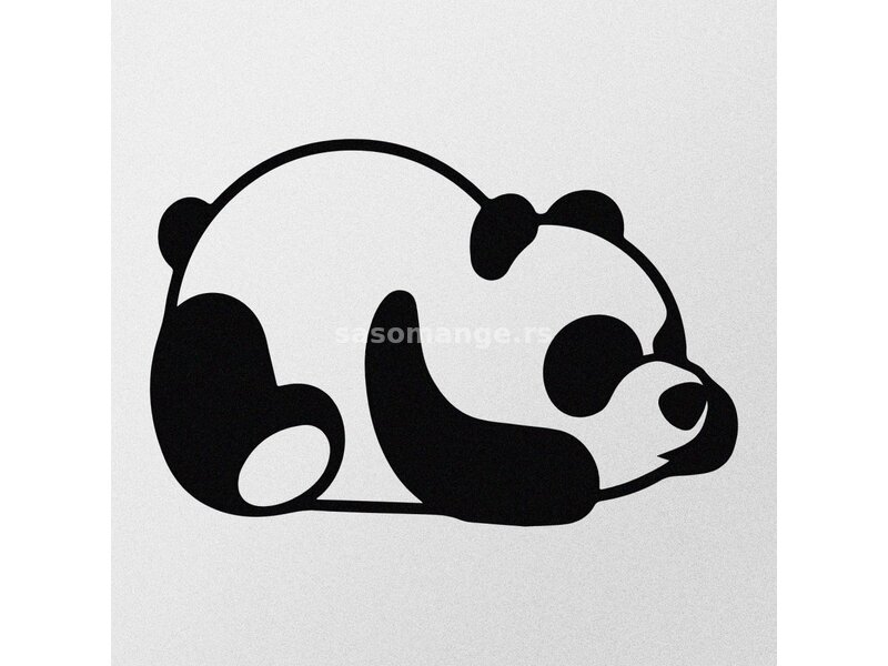 WALLXPERT Zidna dekoracija Panda Metal Decor