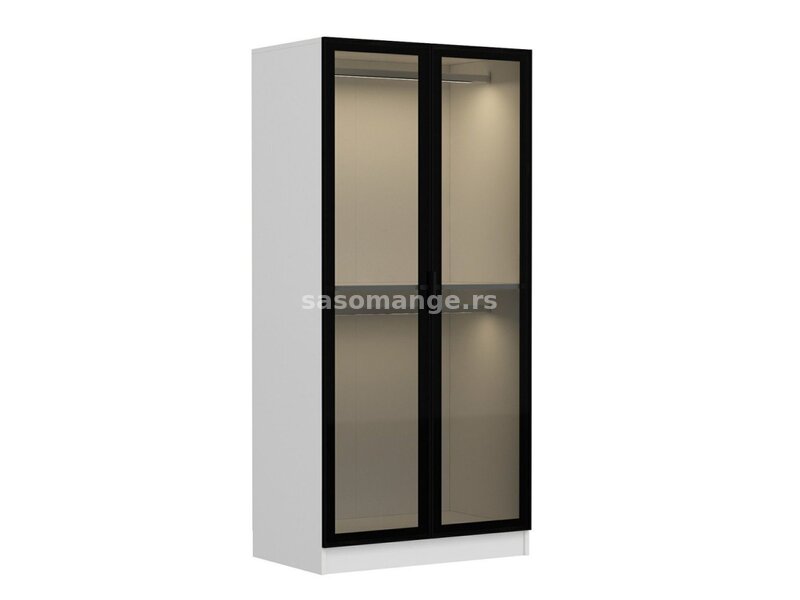 HANAH HOME Ormar Kale Glass Black 190