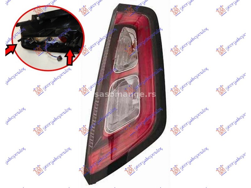 STOP LAMPA (LED) (BEZ NOSACA SIJALICE) (ZA MODELE SA SRAFLJENJEM NOSACA SIJALICE) (SPORT) FIAT PU...