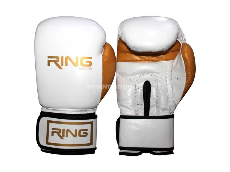 RING rukavice za boks 10 OZ kozne - RS 3211-10 white