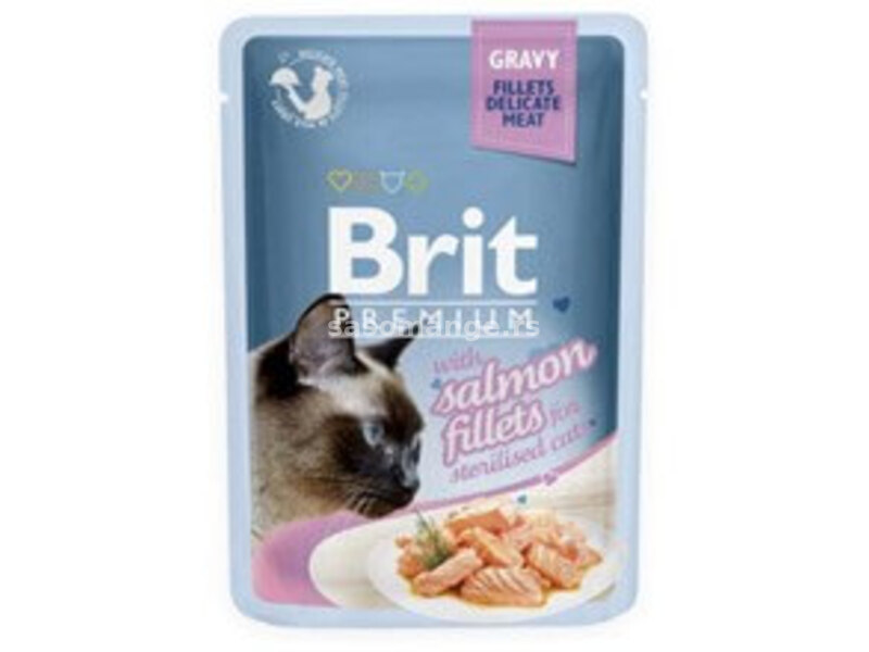 Brit Premium sos za sterilisane macke fileti u sosu losos 85 g