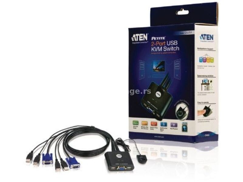 CS22U-AT * ATEN 2-port USB KVM switch sa kablovima (2899)