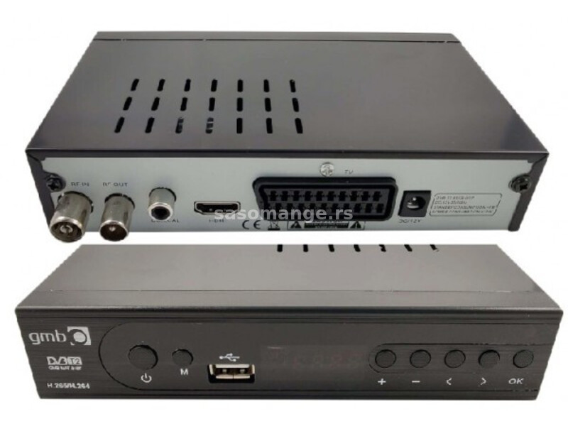 GMB-MAT-818T **DVB-T2 SET TOP BOX USB/HDMI/Scart/RF-out, PVR,Full HD, H265, hdmi-kabl, modulator1486