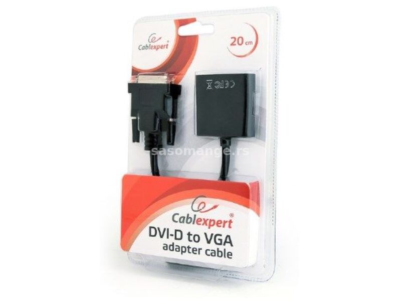 x-AB-DVID-VGAF-01 Gembird DVI-D to VGA adapter cable 24+1, black, blister FO