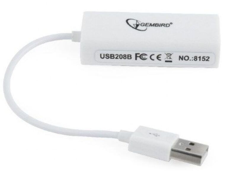 NIC-U2-02 Gembird USB 2.0 to Fast Ethernet LAN adapter 10/100 white ( mrezna kartica ln) FO
