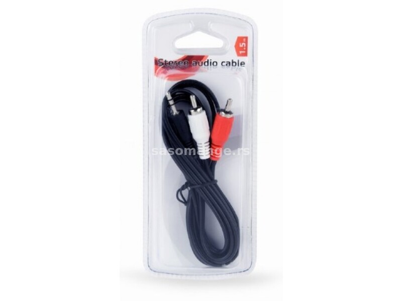 x-CCAB-458 Gembird 3.5 mm stereo to RCA plug cable, 1.5 m, blister FO