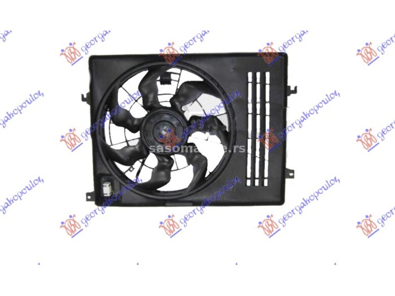 VENTILATOR KOMPLET (1.6/2.0 BENZIN) (460mm) (3 PIN) KIA SPORTAGE 14-15