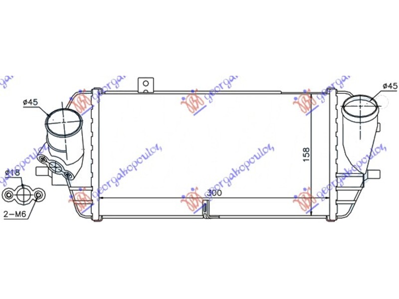 HLADNJAK INTERKULERA 1.4/1.6 CRDi DIZEL (300x160x90) KIA RIO H/B 11-14