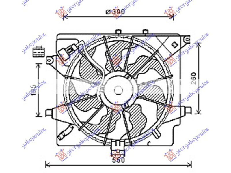 VENTILATOR KOMPLET (DIZEL) (HALLA TIP) HYUNDAI i30 3D 13-17