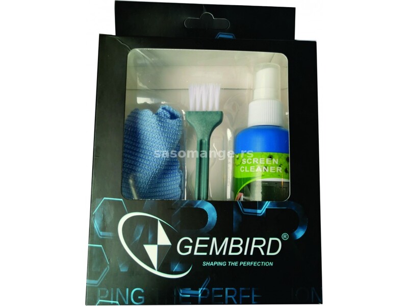 CK-LCD-005 * Gembird Cleaning set 3 in 1, fluid 100ml + brush + towel, set za ciscenje(99)