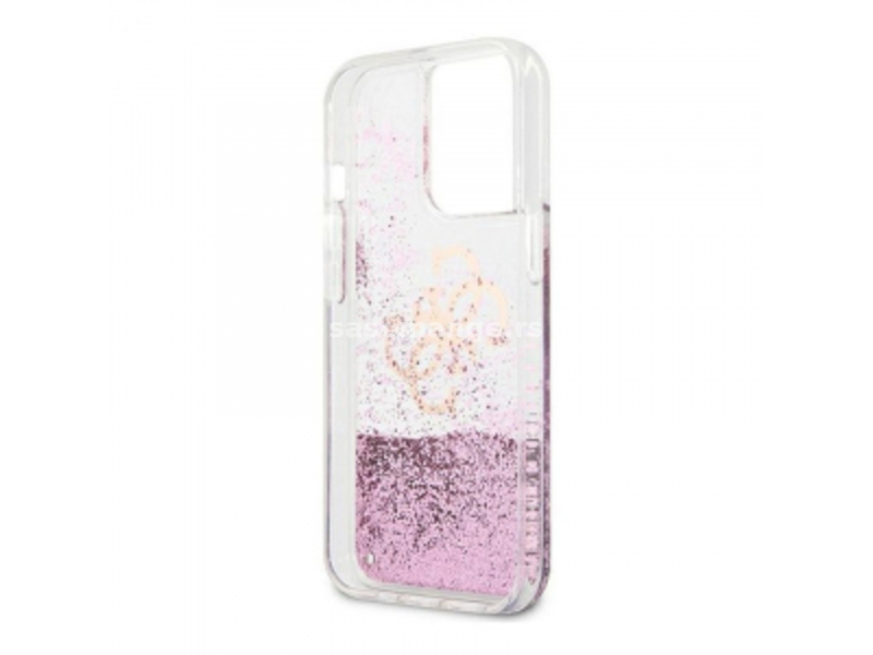 3G Guess Hc Liquid Glitter Peony (GUHCP13XLGPEPI) roze zaštitna maska za iPhone 13 Pro Max 6.7