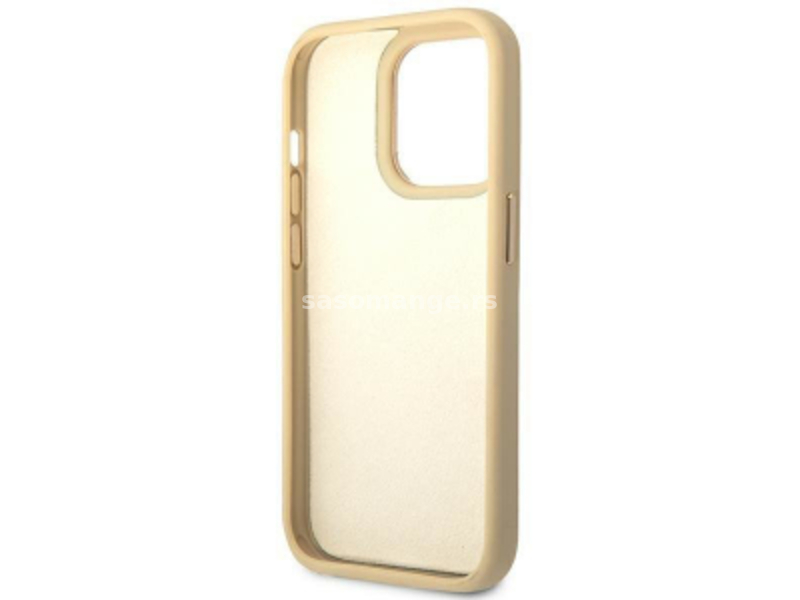 3G Guess Hc PU Croco Metal Outline zlatna zaštitna maska za telefon iPhone 14 Pro 6.1