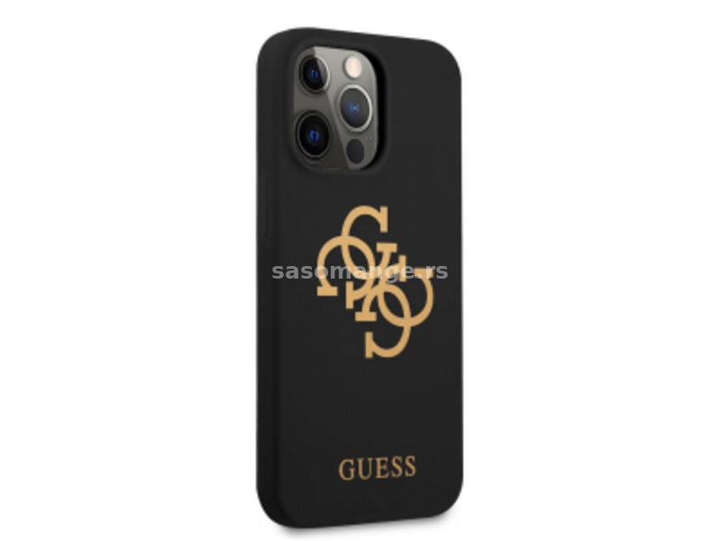 3G Guess Hc Silicone (GUHCP13LLS4GGBK) crna zaštitna maska za iPhone 13 Pro 6.1