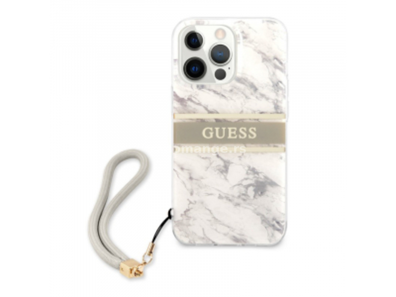 3G Guess Marble Strap (GUHCP13LKMABGR) siva zaštitna maska za iPhone 13 Pro 6.1