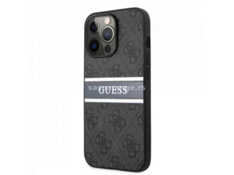3G Guess Stripe (GUHCP13L4GDGR) siva zaštitna maska za iPhone 13 Pro 6.1