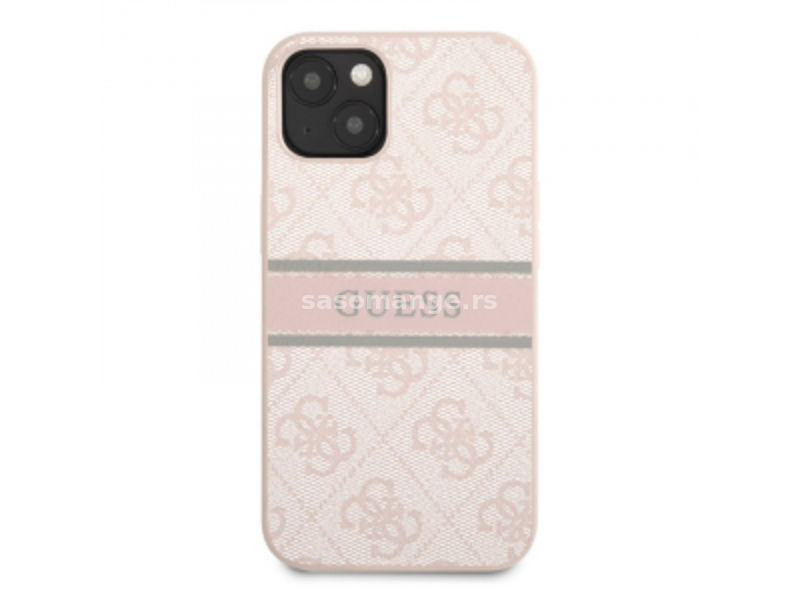 3G Guess Stripe (GUHCP13M4GDPI) roze zaštitna maska za iPhone 13 6.1